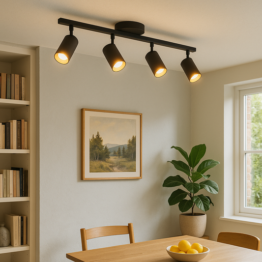 Lampe Plafond Élégante 4 Bras pour Intérieur Chic - Foivo