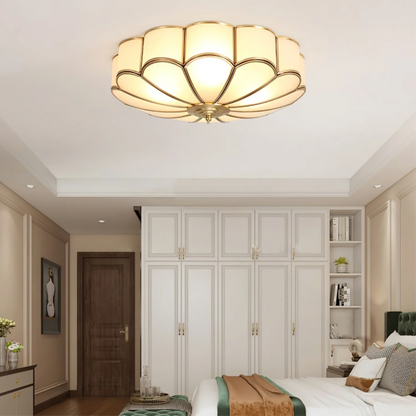 Vitasphere | Sophisticated Flower-shaped Glass Ceiling Lamp - Foivo