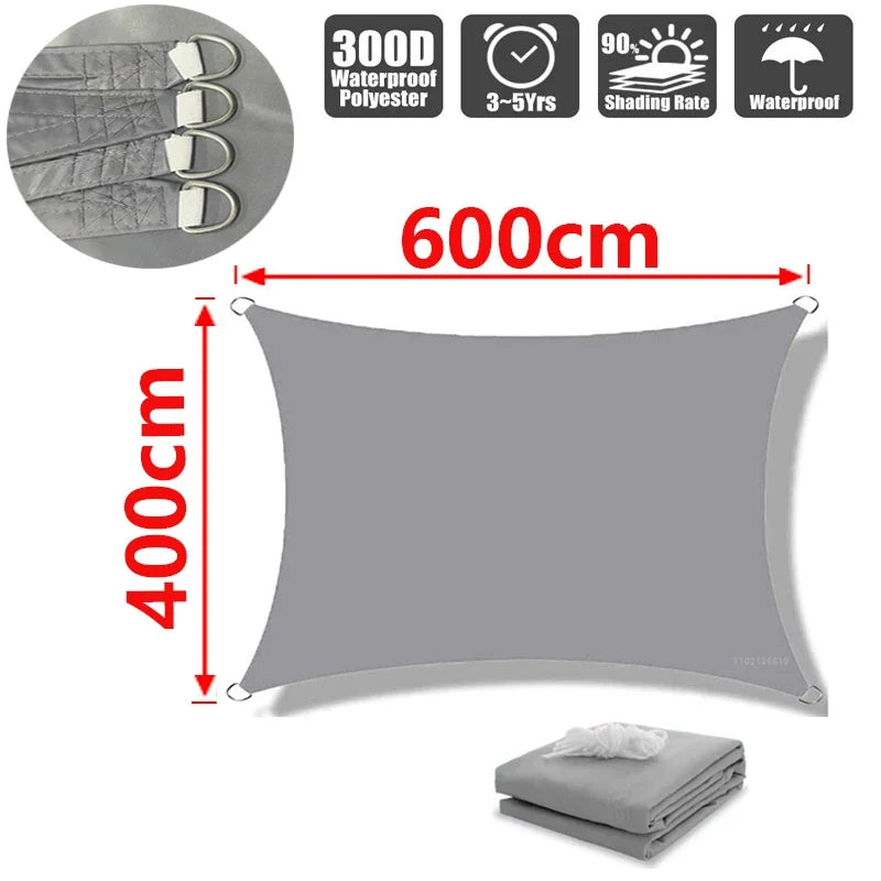 Voile d'ombrage extérieur carré et rectangulaire résistant aux UV 13