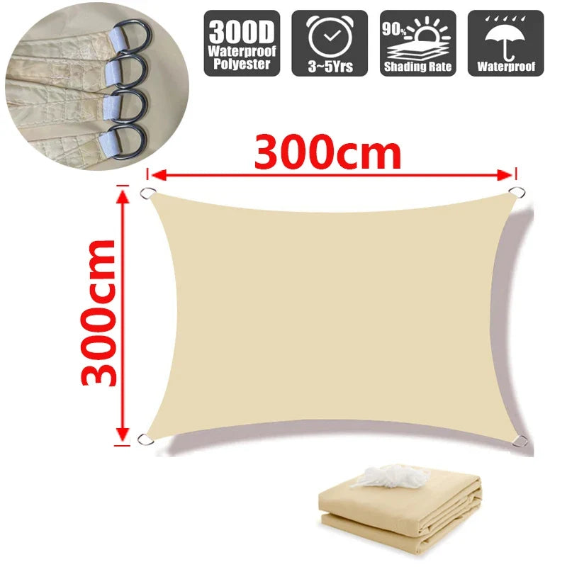 Voile d'ombrage extérieur carré et rectangulaire résistant aux UV 22