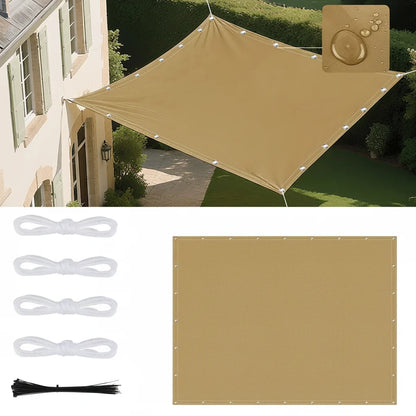 Voile d'ombrage imperméable avec œillets pour extérieur 6