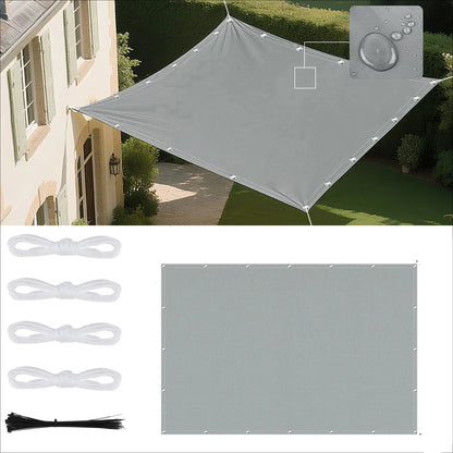 Voile dombrage Imperméable avec Œillets pour Extérieur - Foivo