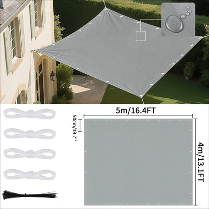 Voile d'ombrage imperméable avec œillets pour extérieur 9