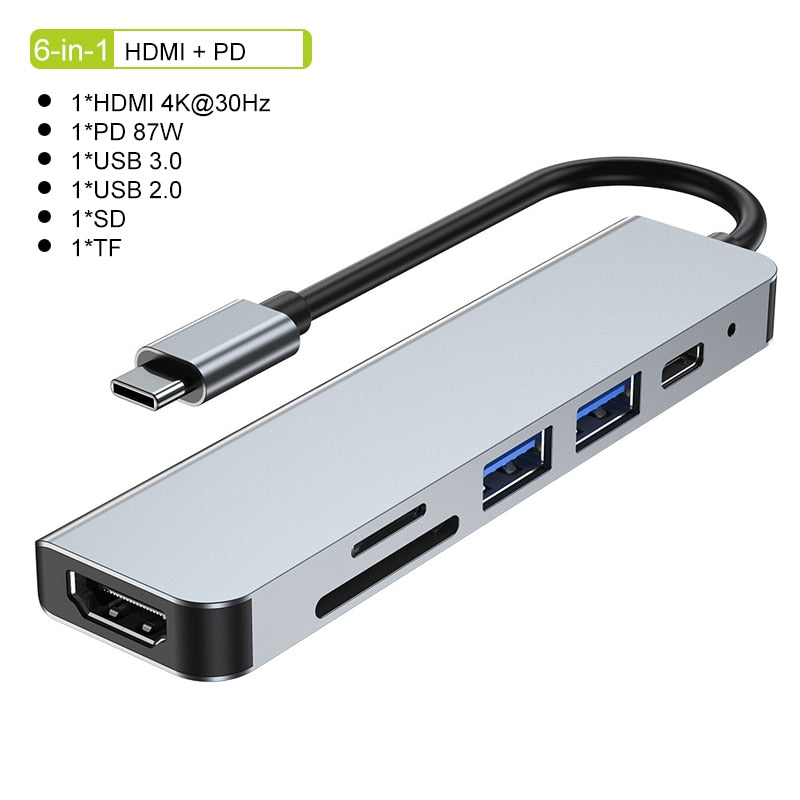 Concentrateur USB-C Compact 4K HDMI et Charge Rapide