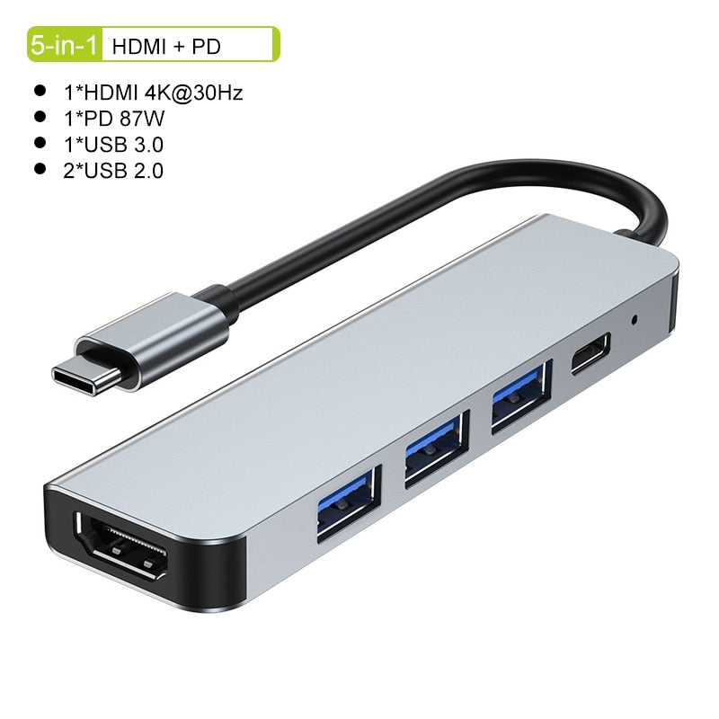 Concentrateur USB-C Compact 4K HDMI et Charge Rapide