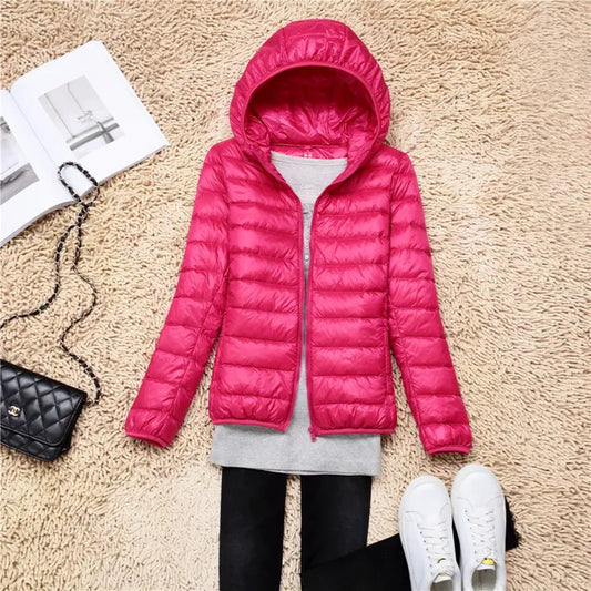 Manteau Duvet Léger et Compact avec Capuche Polaire - BlxckFR