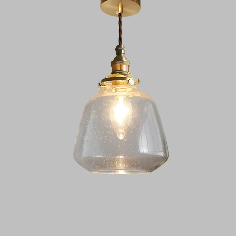 Luminaire Suspendu Verre Clair Design Scandi