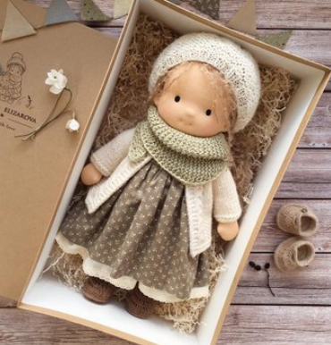 Poupée Main En Tissu Douillet - Jouet Éducatif pour Petits