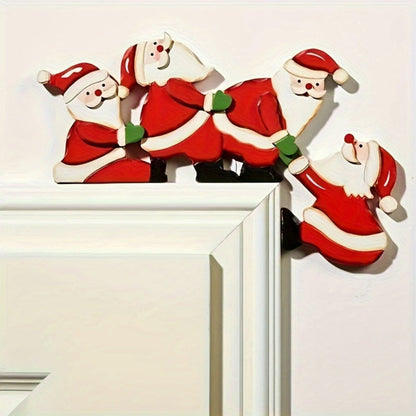 Décoration de Noël Cadre de Porte avec Renne de Père Noël