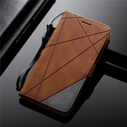 Étui Téléphone Porte-Carte Flip Noir