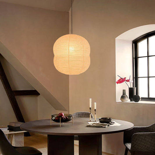 Lampe Pendante Lumineuse en Papier de Riz LED - Foivo