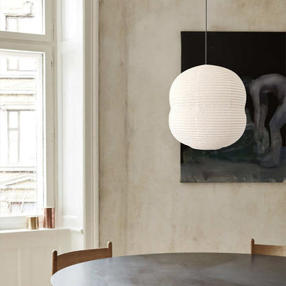 Lampe Pendante Lumineuse en Papier de Riz LED