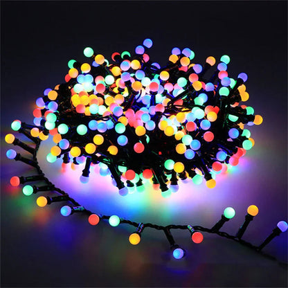 Guirlande lumineuse LED en boules cristal