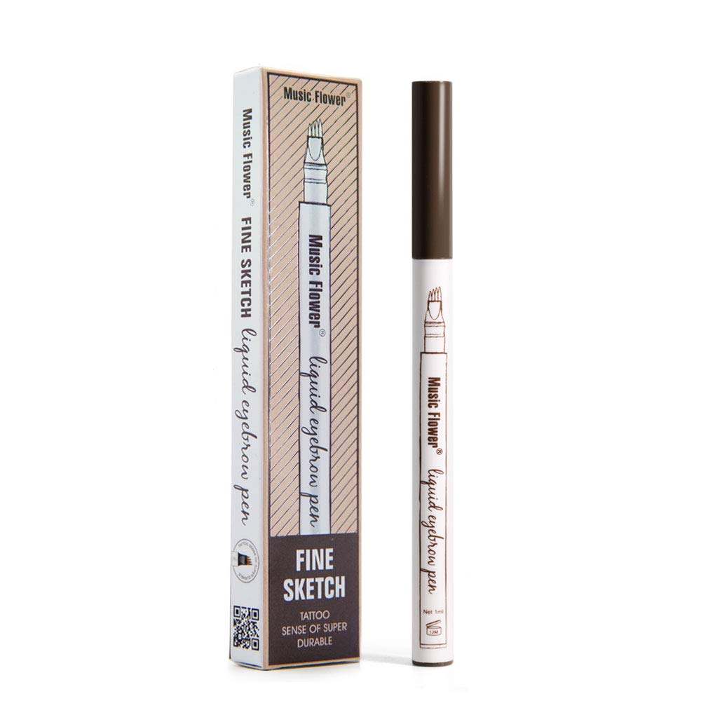 Crayon à Sourcils Waterproof | Stylo à 4 Mini-Pointes pour Un Look Naturel