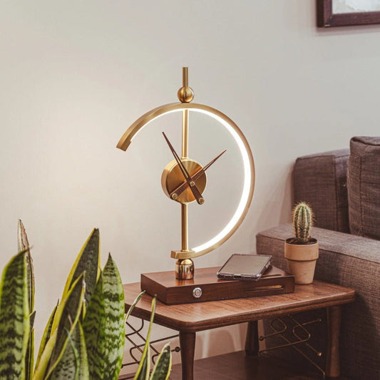 Lampe de Table Bois Moderne avec Chargeur - BlxckFR