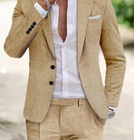 Costume Homme Élégant en Lin pour Soirées - Foivo