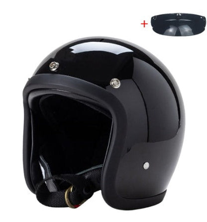 Casque Moto Rétro Homme | Protection Sécurité Fibre Verre - Foivo