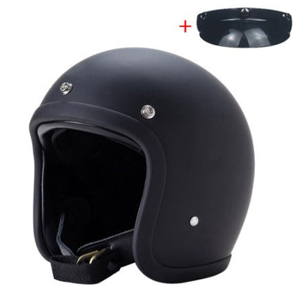 Casque Moto Rétro Homme | Protection Sécurité Fibre Verre