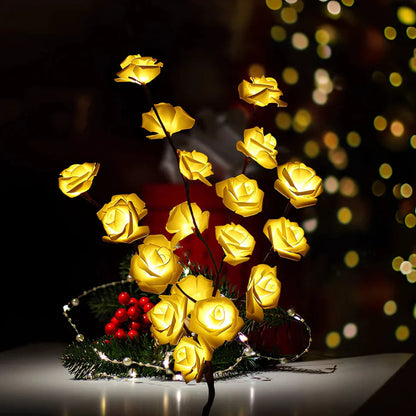 Lampe de Table à Branche Artificielle Éclairée