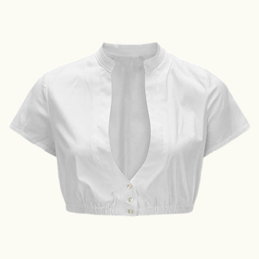 Blouse Folklorique Élégante à Manches Courtes pour Femme - Foivo