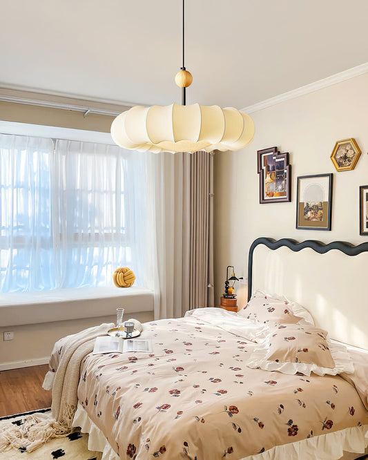 Lampe Suspension Raffinée Voile Élégant - Foivo