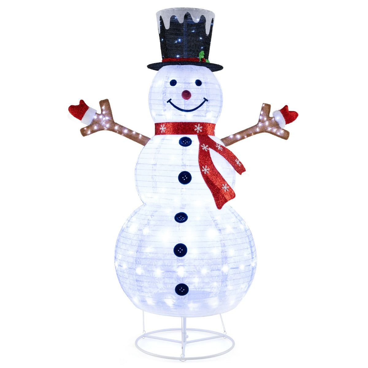 Décoration Lumineuse Homme de Neige pour Jardin ou Terrasse - Foivo