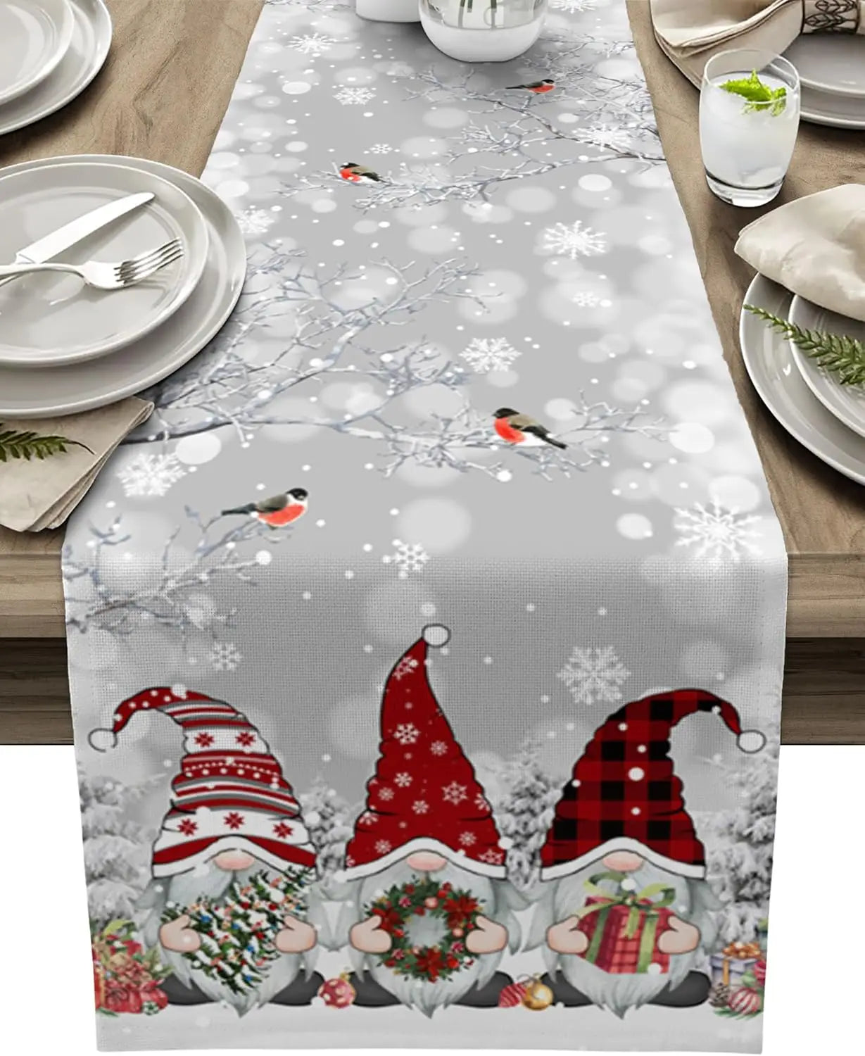 Lapin Hiver | Tableau de Noel Élégant Flocon Neige