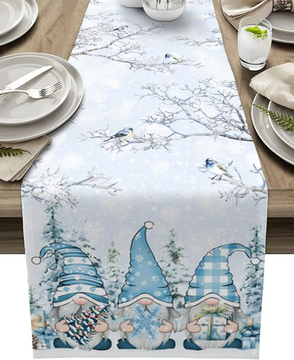 Lapin Hiver | Tableau de Noel Élégant Flocon Neige