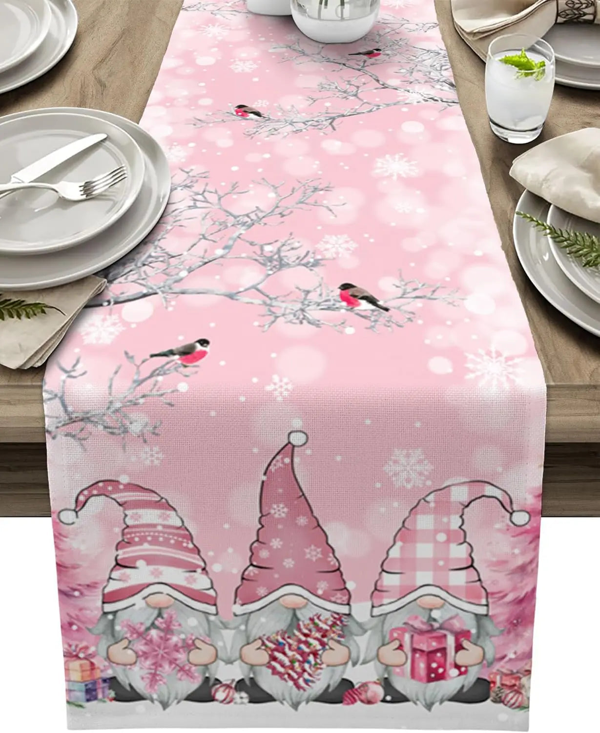 Lapin Hiver | Tableau de Noel Élégant Flocon Neige
