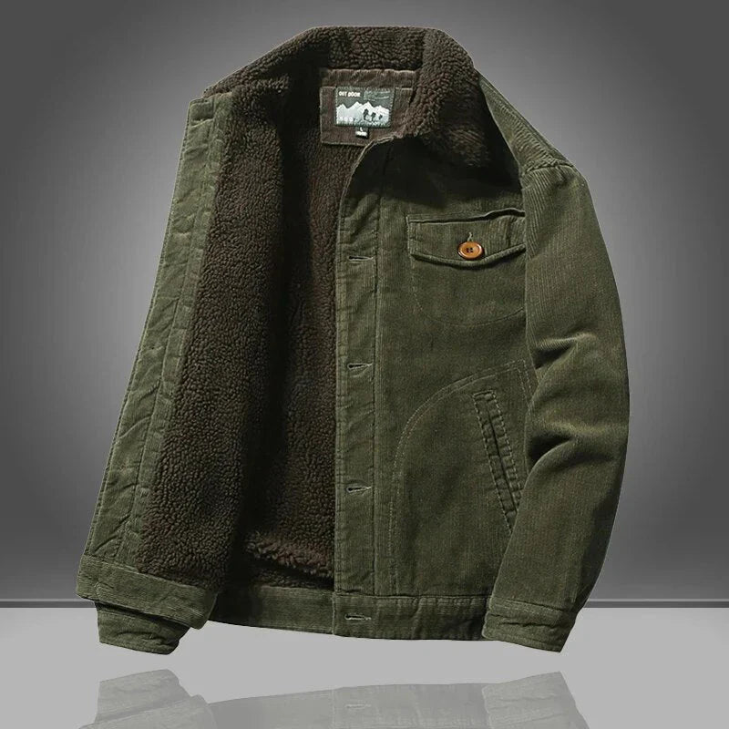 Veste Cordonnée Doublée Polaire Hiver