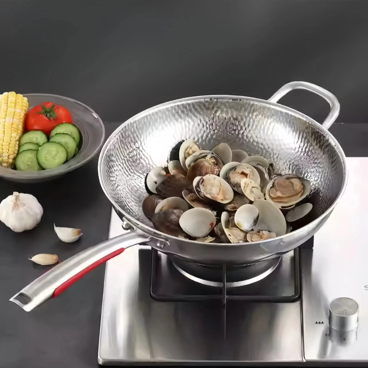 Wok Induction Concave Pratique pour Cuisinières 0