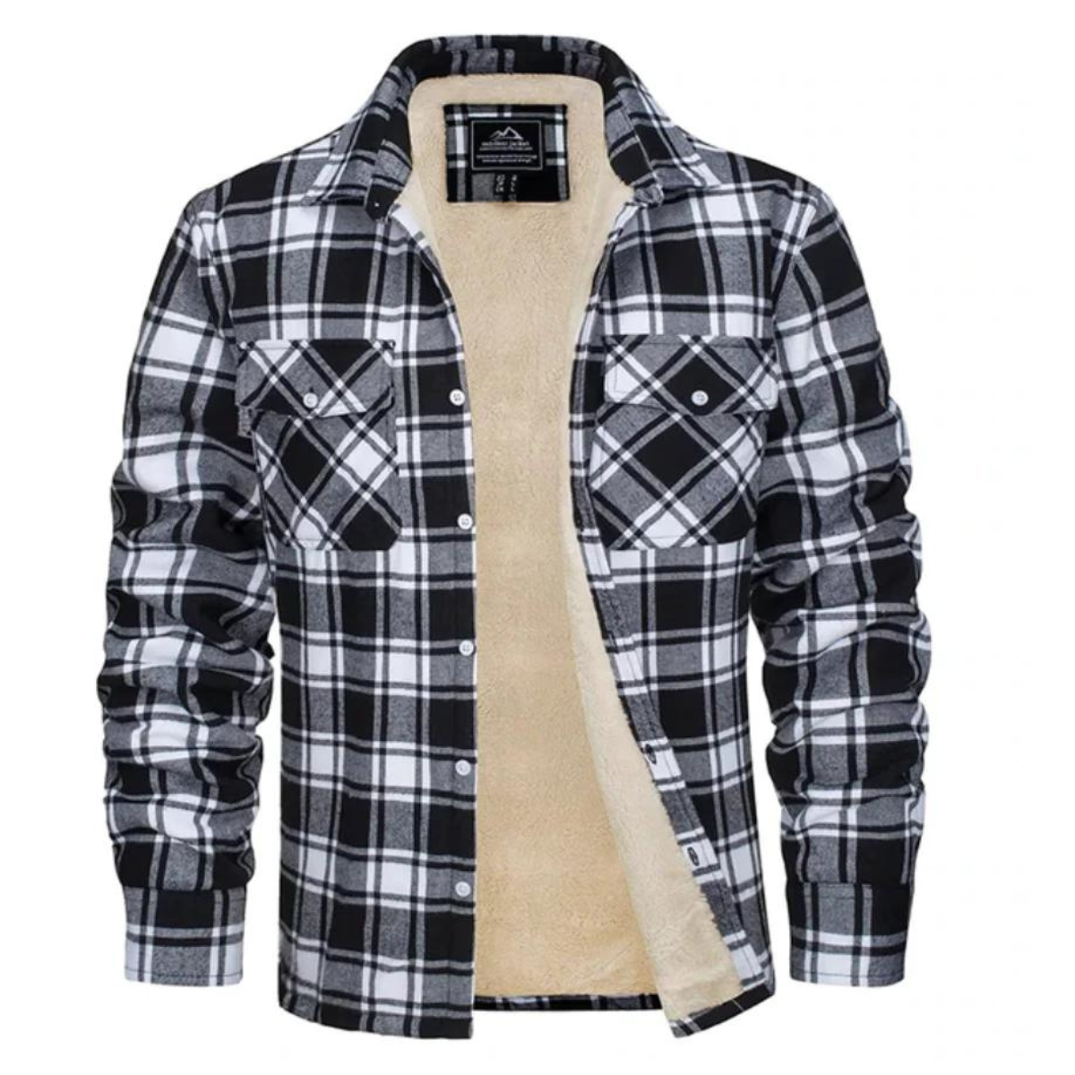 Manteau Hiver Élégant à Carreaux Douillet