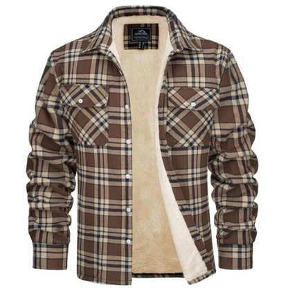 Manteau Hiver Élégant à Carreaux Douillet