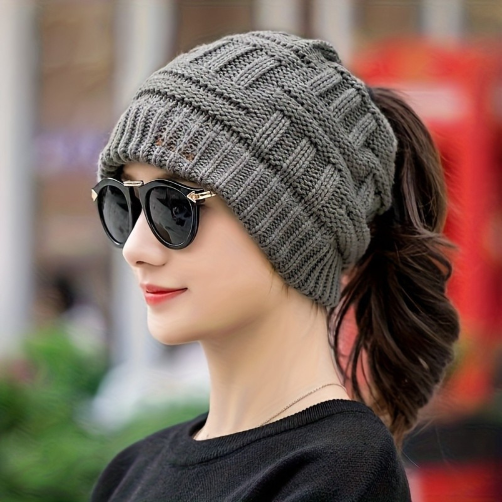 Chapeau Hiver Tricoté Féminin - Bonnet Douillet pour Femme