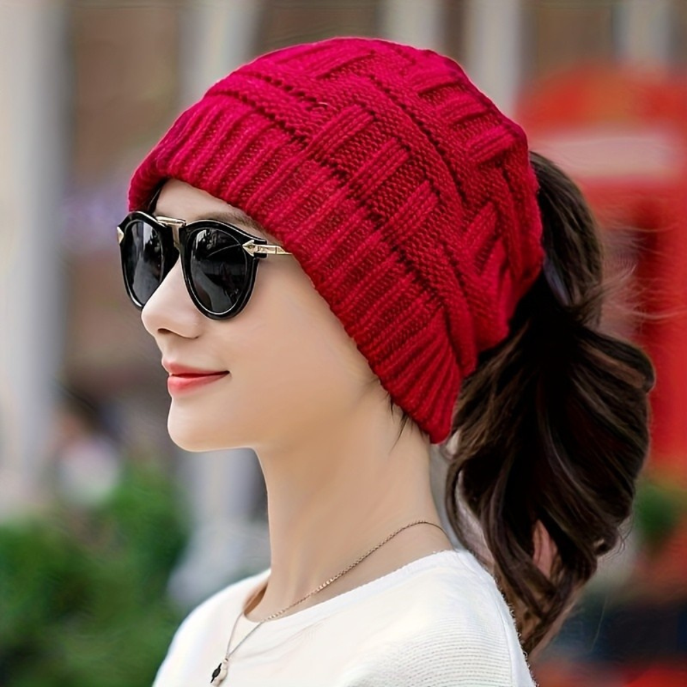 Chapeau Hiver Tricoté Féminin - Bonnet Douillet pour Femme