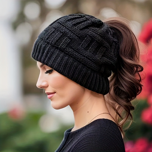 Chapeau Hiver Tricoté Féminin - Bonnet Douillet pour Femme - BlxckFR