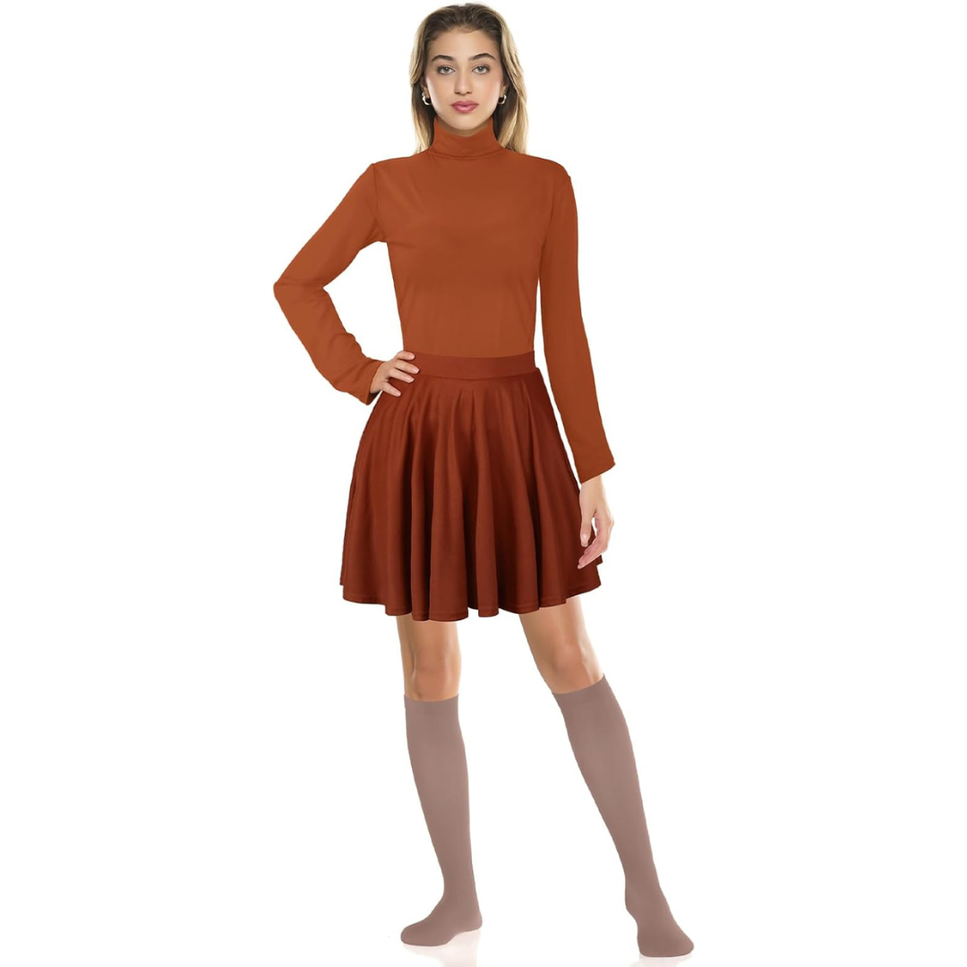 Robe d'Halloween Féminine | Tenue Chic avec Jupe Courte et Manches Longues - Foivo