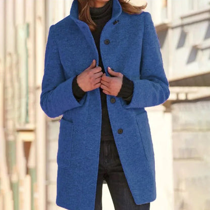 Manteau Hiver Élégant - Veste Longue Manche pour Femmes - Foivo