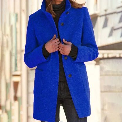 Manteau Hiver Élégant - Veste Longue Manche pour Femmes