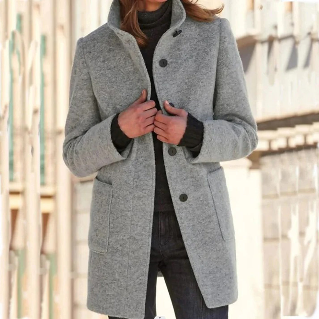 Manteau Hiver Élégant - Veste Longue Manche pour Femmes