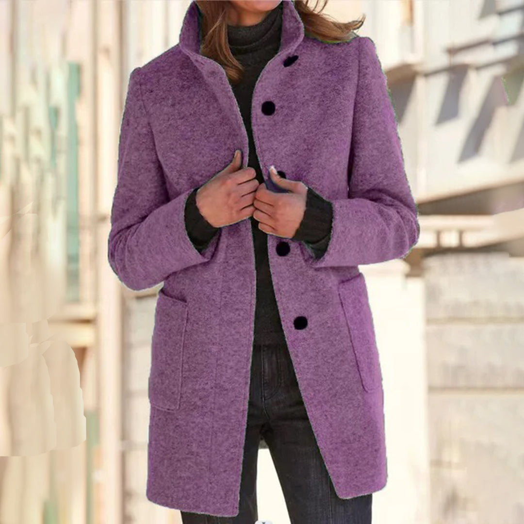 Manteau Hiver Élégant - Veste Longue Manche pour Femmes