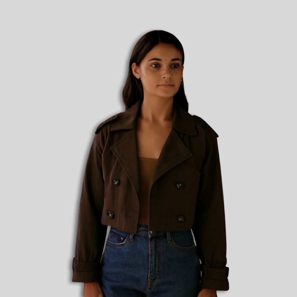 Manteau Femme Élégant à Doubles Boutons