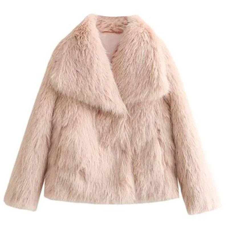VesteFourrure Synthétique Féminine - Manteau Hiver Léger Élégant
