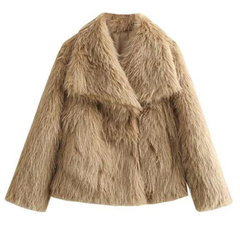 VesteFourrure Synthétique Féminine - Manteau Hiver Léger Élégant