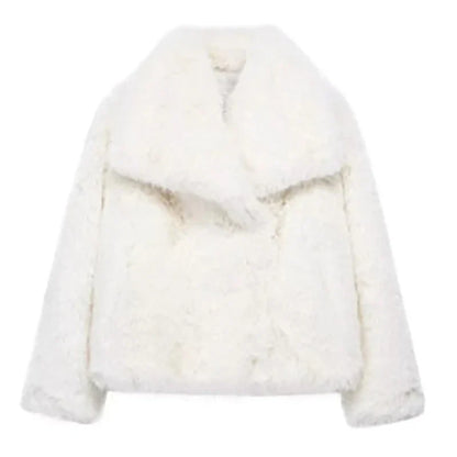 VesteFourrure Synthétique Féminine - Manteau Hiver Léger Élégant