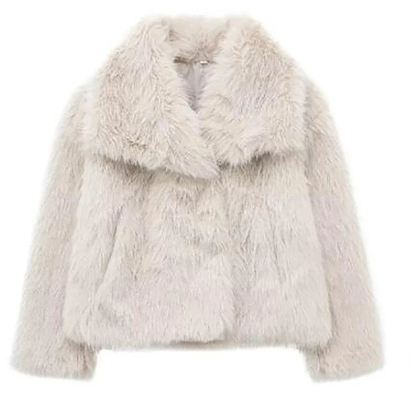 VesteFourrure Synthétique Féminine - Manteau Hiver Léger Élégant