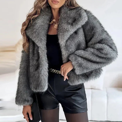 VesteFourrure Synthétique Féminine - Manteau Hiver Léger Élégant