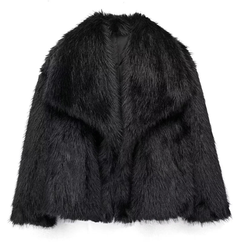 VesteFourrure Synthétique Féminine - Manteau Hiver Léger Élégant