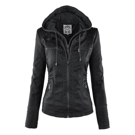 Veste Rock Féminine Slim | Style Noir Élégant - Foivo