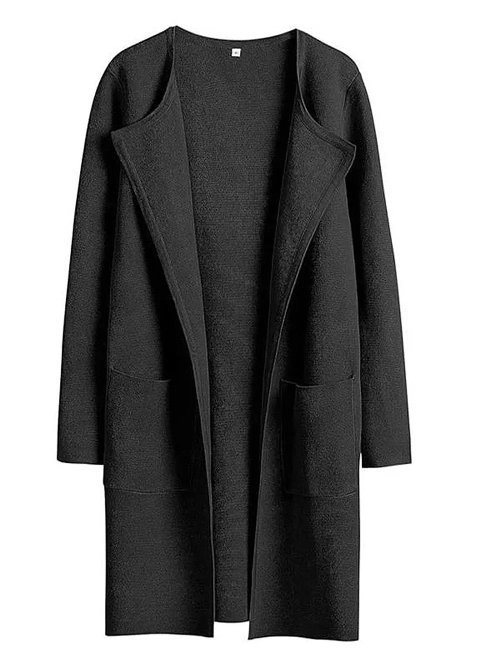Manteau Femme Élégant en Laine Douce Taille Détendue
